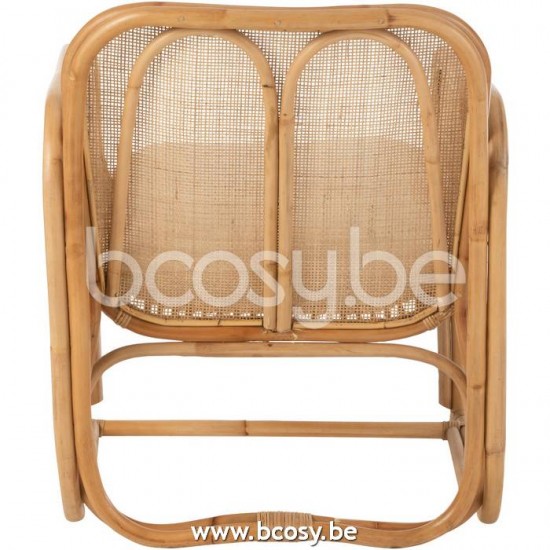 J Line Jline Jolipa 20782 Stoel Kussen Casablanca Rotan Naturel