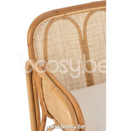 J Line Jline Sedia Cuscino Casablanca Rattan Naturale Silla Cojin Casablanca Rattan Natural