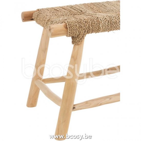 J Line Jline Jolipa 21105 Bank Timo Gras Teak Hout Naturel