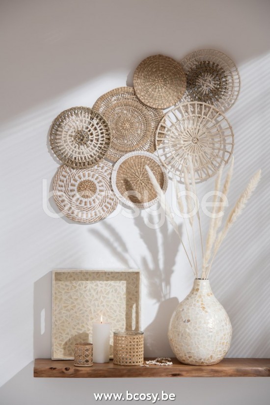 Jline Vase Nuye Drop Shells Bamboo Ivory