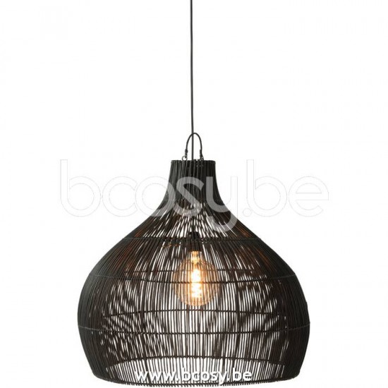lampes suspendues suspensions pendantes Jolipa J Line Jline Abat Jour En Forme De Poire Rotin Noir