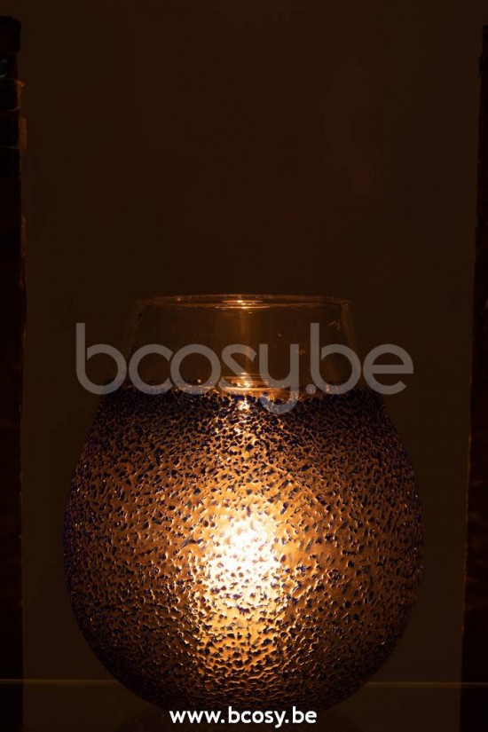 lanternes photophores Jolipa J Line Jline Photophore Santorini Verre Bleu