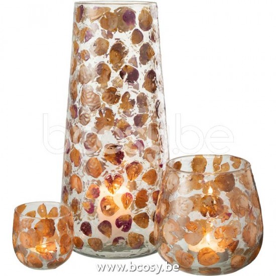 J Line Jline Vase Gerard Glass Amber