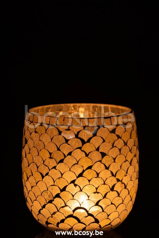 photophores Jolipa J Line Jline Photophore Mosaique Aqua En Verre Large