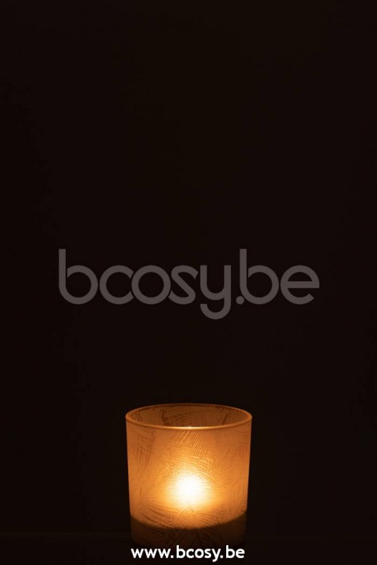 photophores Jolipa J Line Jline Photophore Feuilles Verre Beige Small