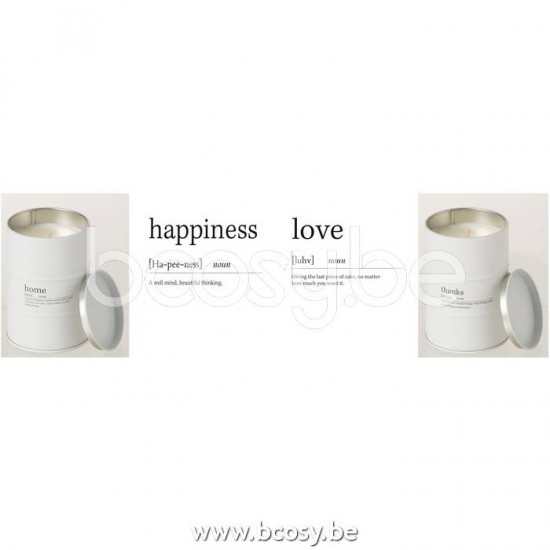 bougies parfumées Jolipa J Line Jline Bougie Parfumee Quote Anglais Francais Blanche 55H Assortiment De 4