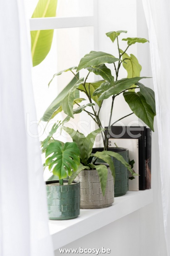 Jline Tarro Cuadrado Ceramico Verde Large