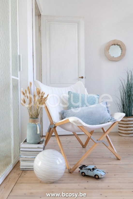 J Line Jline Cuscino Frange Cotone Velluto Blu Cojin Flecos Algodon Terciopelo Azul