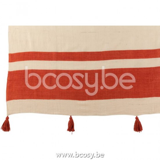 Jolipa J Line Jline Plaid Plage Rayure Cotton Corail