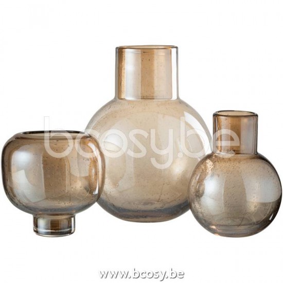 vases Jolipa J Line Jline Vase Boule Goulot Verre Ambre Large