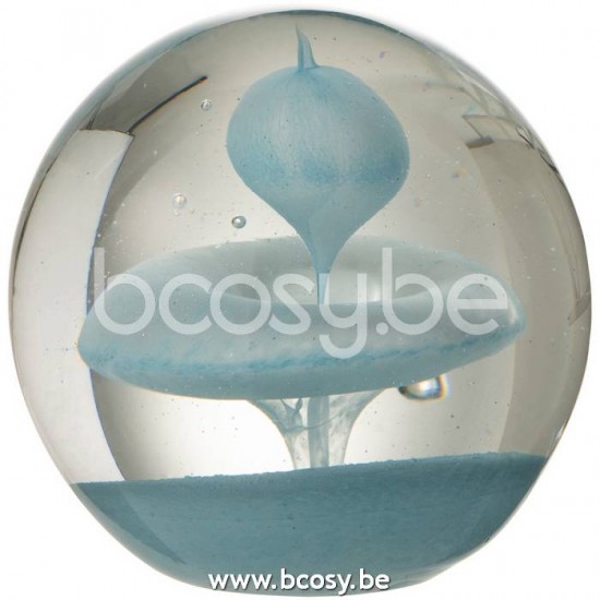 presse papiers Jolipa J Line Jline Presse Papier Bulle En Verre Bleu Clair Large