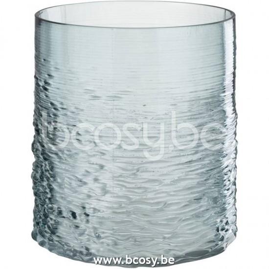 J Line Jline Jolipa 23618 Windlicht Zee Glas Blauw Small
