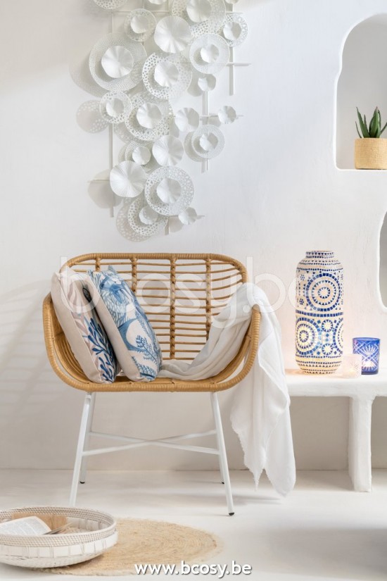 Jline Deco Mural Flores Metal Blanco