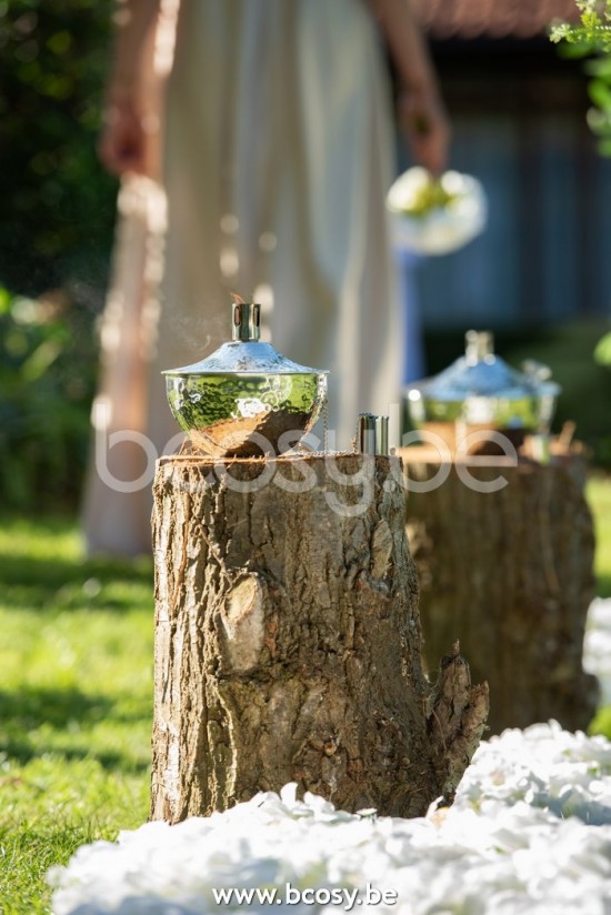 Jline Lampara De Aceite Mesa Roma Martillado Acero Inoxidable Plata