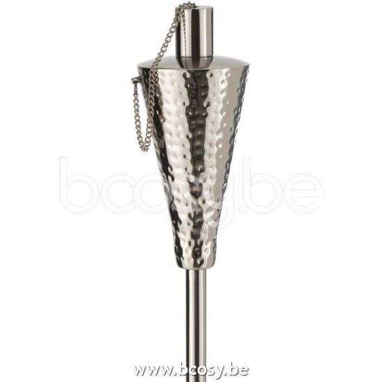 braseros feux foyers de jardin d extérieur Jolipa J Line Jline Garden Torch Conic Stainless Steel Silver