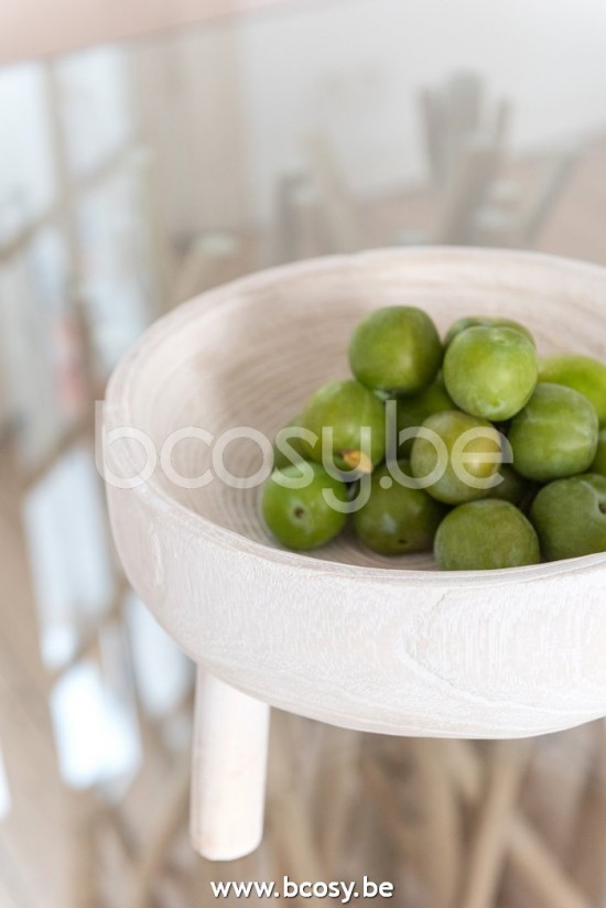 Jline Bandeja Tripode Paulonia Madera Blanco