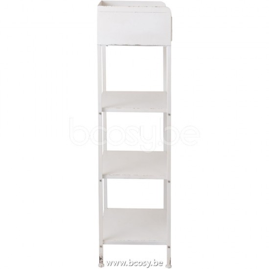 armoires etageres rayons ouvertes Jolipa J Line Jline Etagere 1 Tiroir 3 Planches Metal Blanc