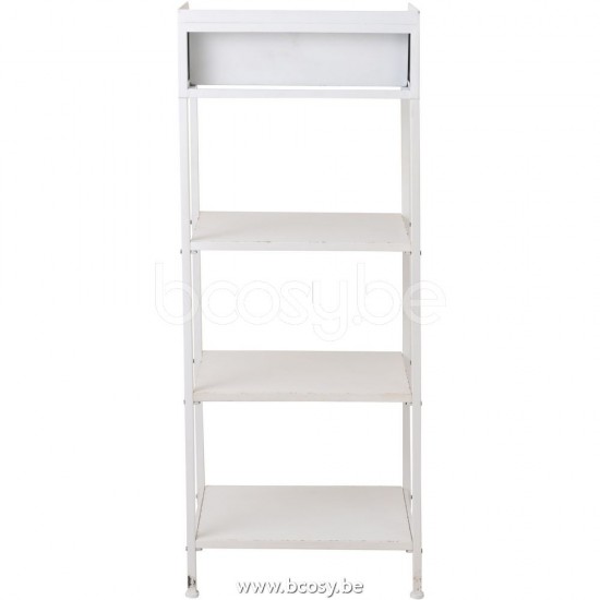 J Line Jline Jolipa 25001 Rek 1 Lade 3 Legplanken Metaal Wit