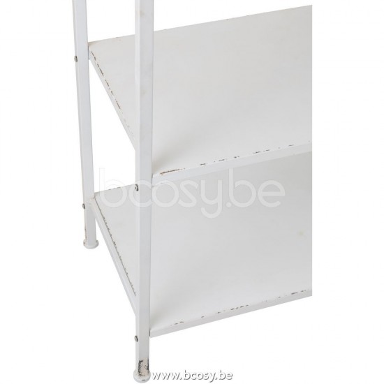 J Line Jline Regal 1 Schublade 3 Bretter Metall Weiß regale bretter gestelle