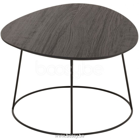 J Line Jline Jolipa 25041 Bijzettafel Ovaal Wood Metal D Br L