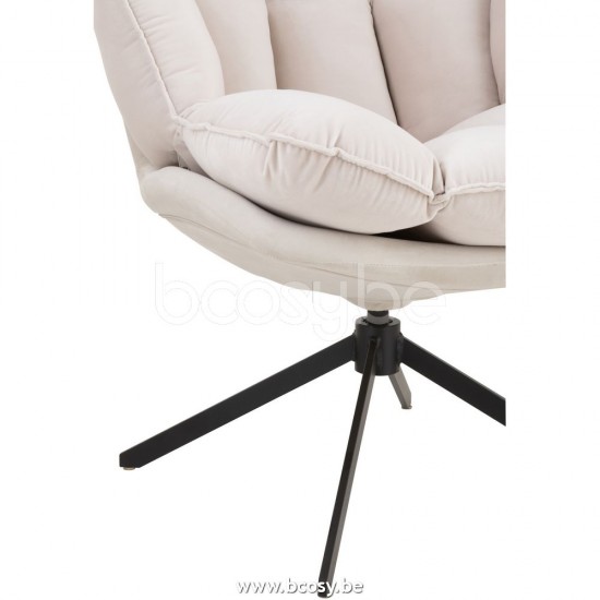 J Line Jline Chair Relax Cushion On Frame Textile Metal Beige lounge seats couches longchairs