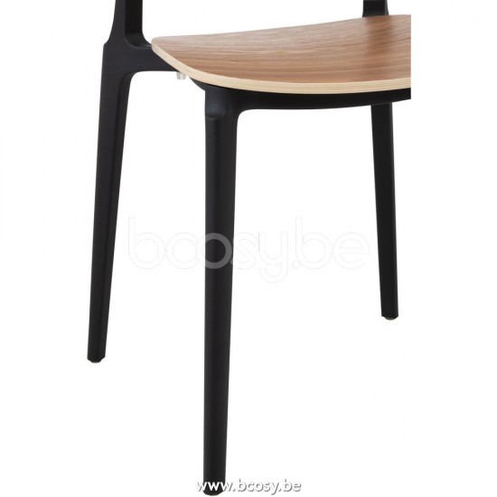 J Line Jline Chair Basic Polyester Fineer Natural dining chairs