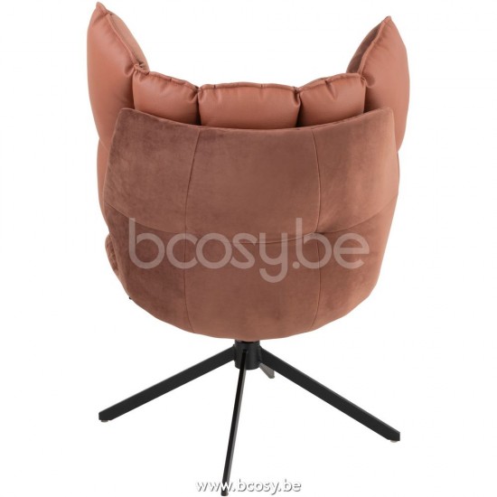 J Line Jline Jolipa 25051 Stoel Relax Kussen Op Frame Textiel Metaal Roest Bruin