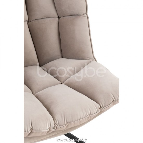 J Line Jline Stuhl Relax Kissen Auf Rahmen Textil Metall Extra Hellgrau loungestuhl loungesessel loungestuehle