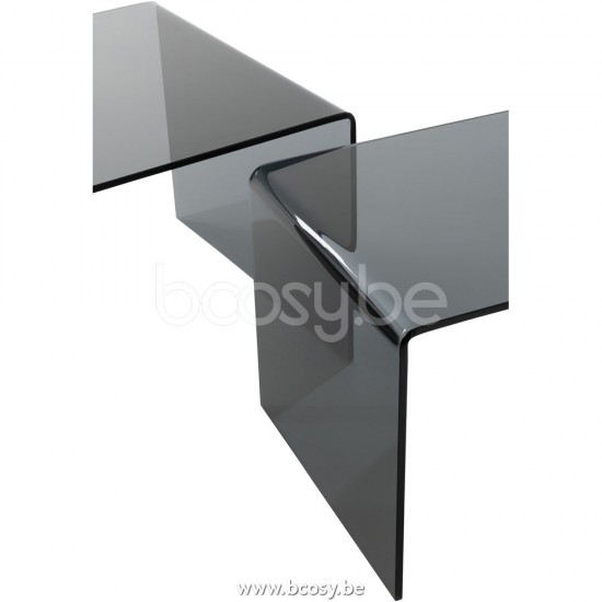 J Line Jline S 2 Sidetable Glass Black nested side tables sidetables