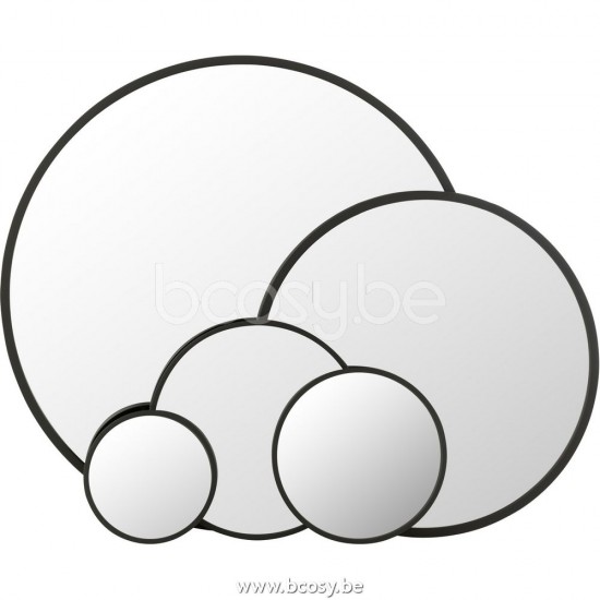 J Line Jline Jolipa 25575 Spiegel Rond Zwt Matt Extralarge