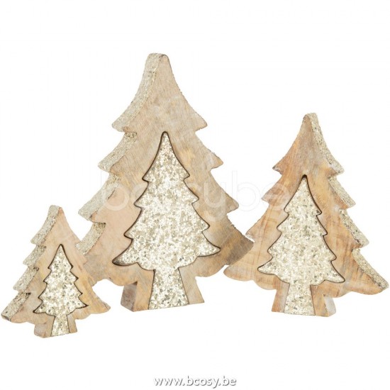 arbres sapins de noel sur pied Jolipa J Line Jline Puzzle Arbre Noel Bois Manguier Brillant L