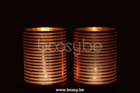 photophores Jolipa J Line Jline Phosphore Raye Verre Brun Large