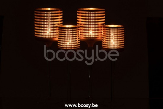 J Line Jline Teelichthalter Mit Fuß Streifen Glas Braun Large t lichthalter teelichtleuchter teelichte