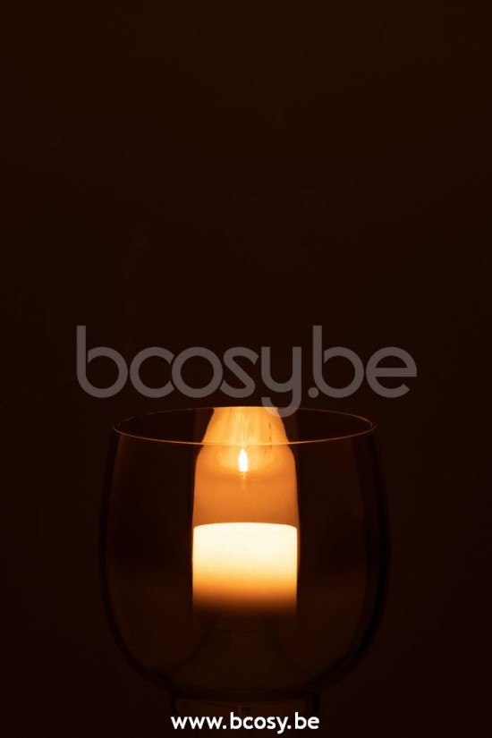 photophores Jolipa J Line Jline Phosphore Rond Verre Fume Gris Argent Medium