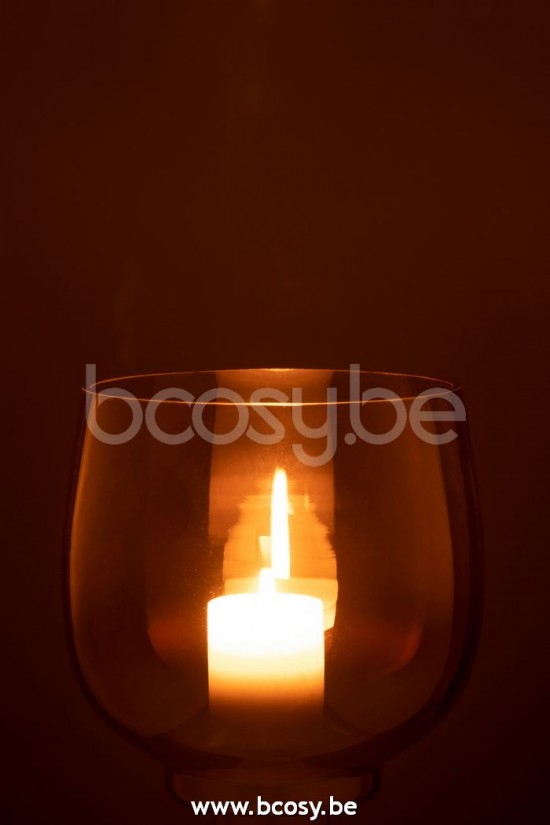 photophores Jolipa J Line Jline Phosphore Rond Verre Fume Jaune Argent Large