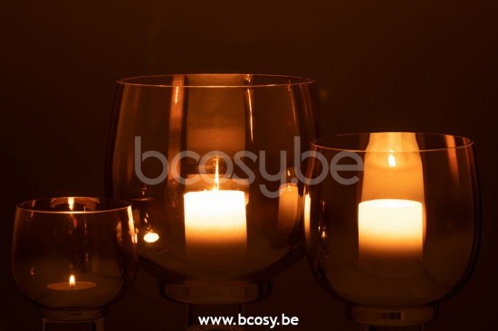 J Line Jline Windlicht Rund Glas Rach Gelb Silber Large t lichthalter teelichtleuchter teelichte