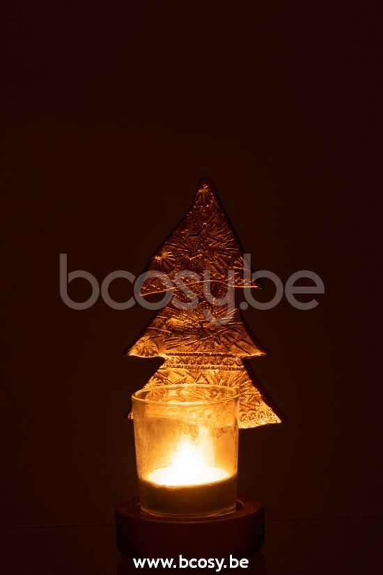 photophores Jolipa J Line Jline Porte Bougie Sapin De Noël Poly Or Small