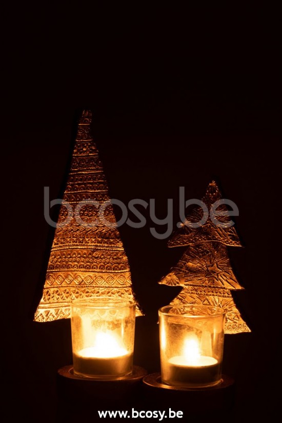 J Line Jline Kerzenhalter Weihnachtsbaum Poly Gold Large t lichthalter teelichtleuchter teelichte