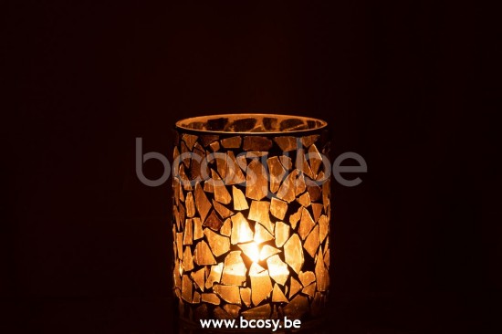 photophores Jolipa J Line Jline Photophore Mosaïque Verre Gris Vert Medium