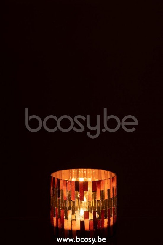 photophores Jolipa J Line Jline Photophore Chic Verre Marron Or Small