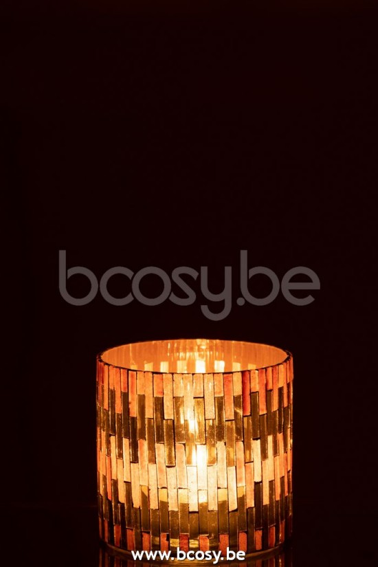 photophores Jolipa J Line Jline Photophore Chic Verre Marron Or Medium