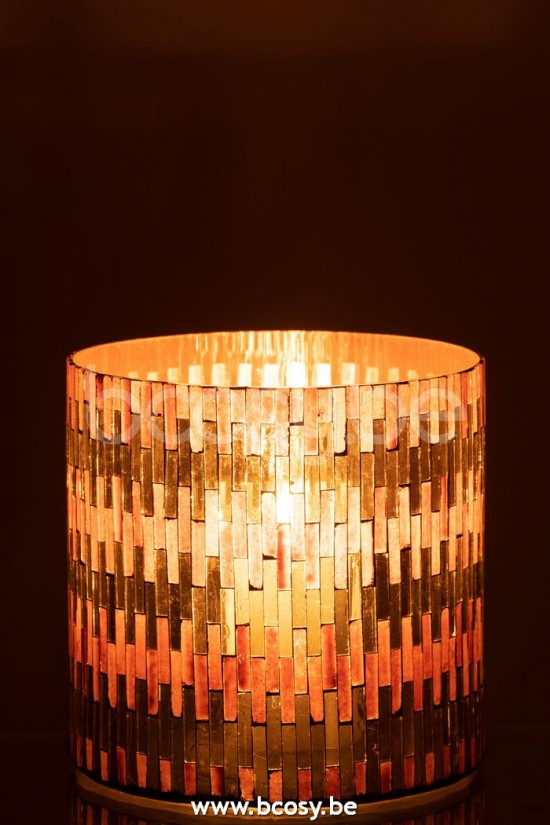 photophores Jolipa J Line Jline Photophore Chic Verre Marron Or Large