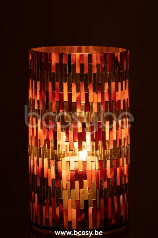 photophores Jolipa J Line Jline Photophore Chic Verre Marron Or Extra Large