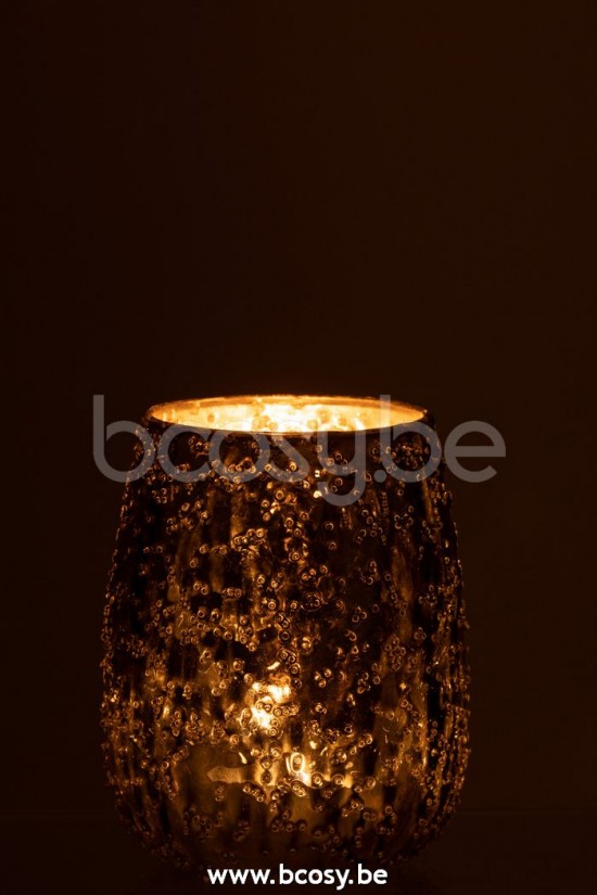 photophores Jolipa J Line Jline Photophore Lise Verre Marron Or Medium