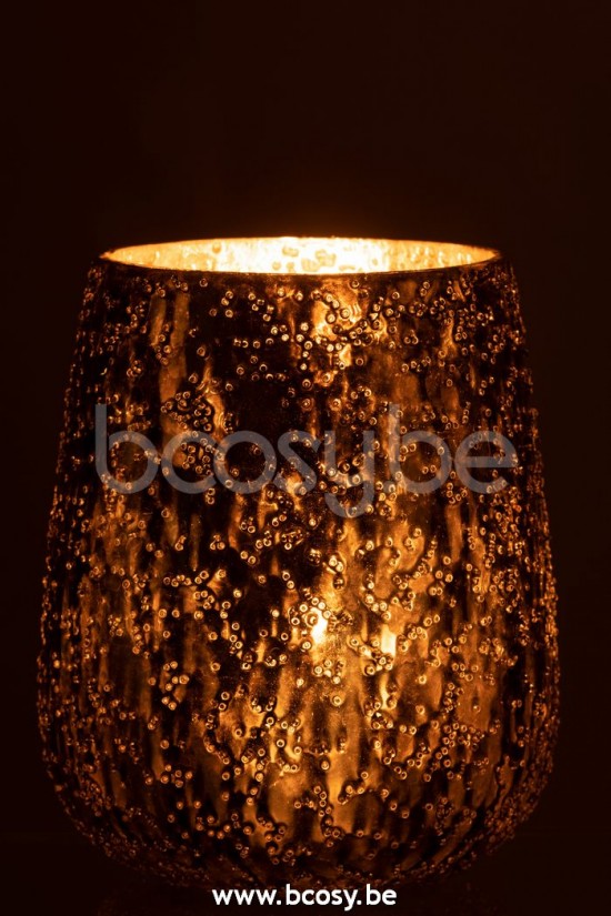 photophores Jolipa J Line Jline Photophore Lise Verre Marron Or Large