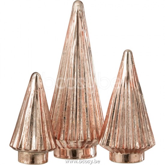 J Line Jline Jolipa 26746 Kerstboom Led Glas Roze Large