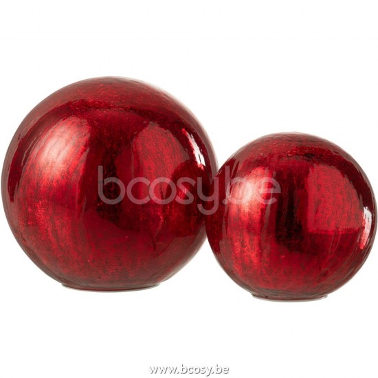 J Line Jline Jolipa 26754 Bal Led Glas Rood Large