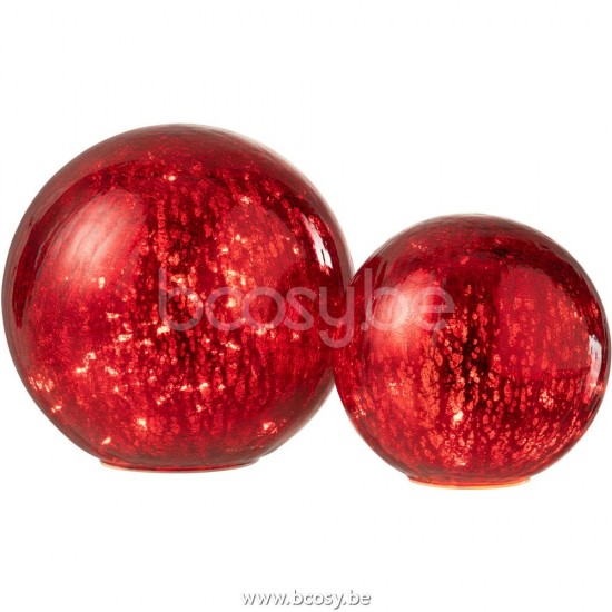J Line Jline Ball Led Glass Red Large balls