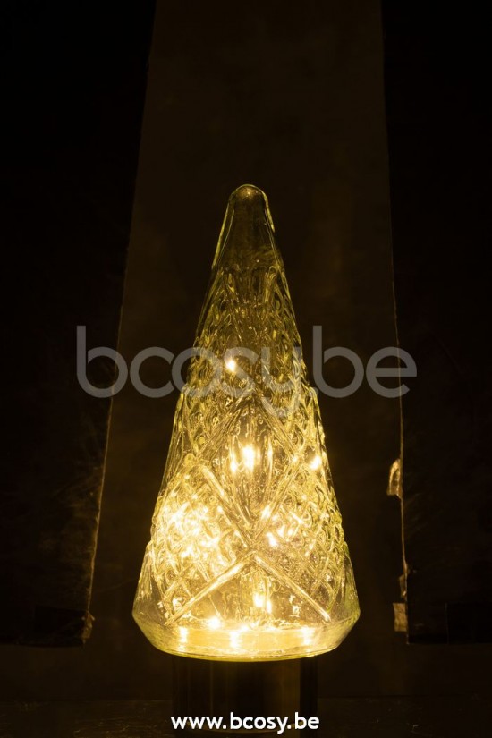 arbres sapins de noel sur pied Jolipa J Line Jline Sapin De Noël Led Verre Transparent Medium