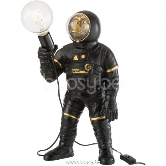 Éclairage Armatures Luminaires D'intérieur Pieds De Lampe Avec Abat Jour Lampes De Table Jolipa J Line Jline Lampe De Table Astronaute Poly Noir Or